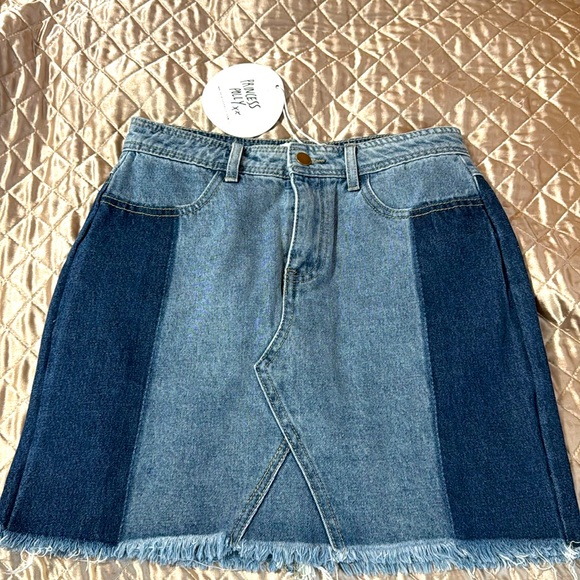 Princess Polly Dresses & Skirts - Princess Polly ABRIANA Mini Skirt Denim